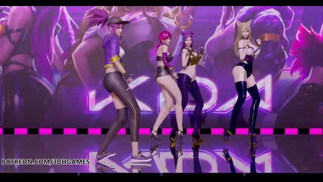 [MMD] LAYSHA - 巧克力奶油火辣脫衣舞 Ahri Akali Kaisa Evelynn KDA 英雄聯盟